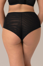 Трусики-бразилиана с принтом в виде лимончиков (Размер: XXL) (Цвет: черный)