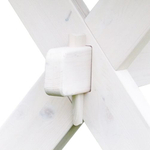 Скамейка садовая, 200х44х44, Осло, для кухни, банкетка в прихожую, из массива дерева, белый, Dipriz