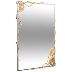 Зеркало настенное Monstera Deliciosa (Монстера) прямоугольное 80х60 Айвори