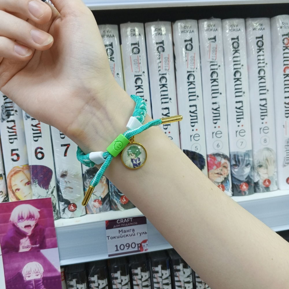 Плетёный браслет "Genshin Impact / Геншин - Бай Чжу"