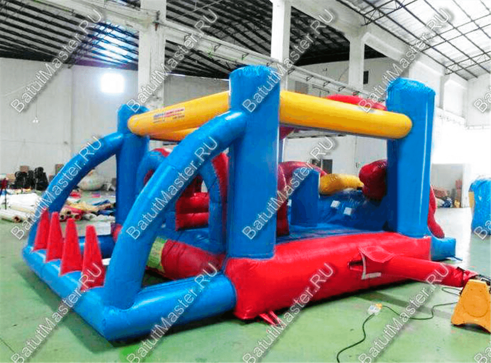 Коммерческий надувной батут "Батутный дрифт" 5,5*3*2,5 м