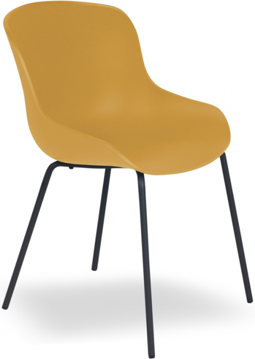 Стул пластиковый Papatya Globe-S ML, темно-желтый