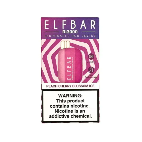 ELF BAR Ri3000 - Peach Cherry Blossom Ice (5% nic)