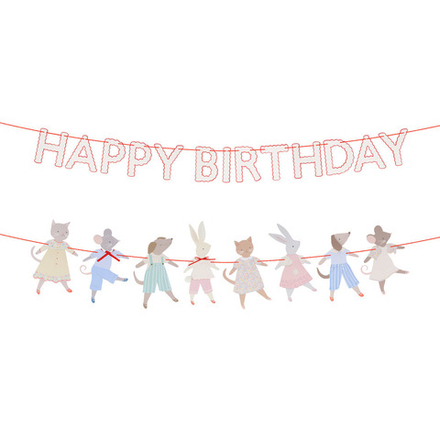 Гирлянда Happy Birthday "Animal Friends"