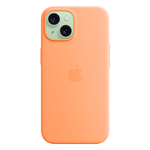 Силиконовый чехол с поддержкой MagSafe Apple Silicone Case для iPhone 15, Orange Sorbet (Апельсиновый сорбет)