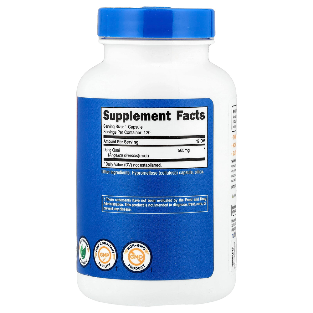 Nutricost, дягиль лекарственный, 565 мг, 120 капсул