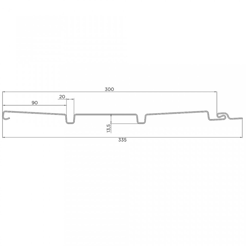 Софит FineBer Classic Color с центральной перфорацией Белый 3000х300 мм