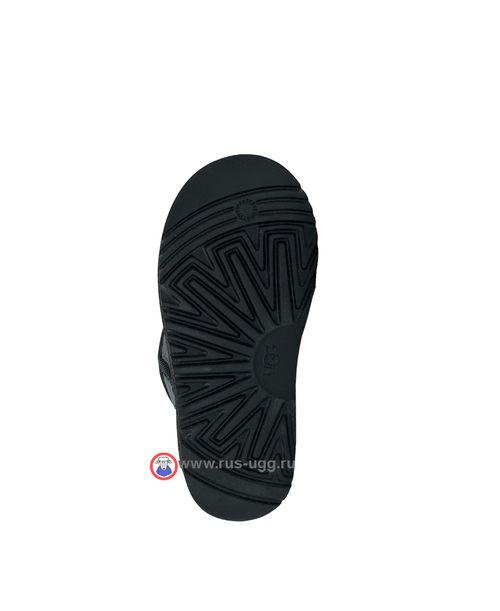KIDS CLASSIC SHORTZIP LEATHER Black