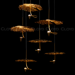 Подвесной светильник Cloyd KIRIBATI P1 / Ø20 см - латунь (арт.11374)