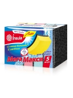 Губка для посуды «INSULA» Мега Макси Люкс 5 шт