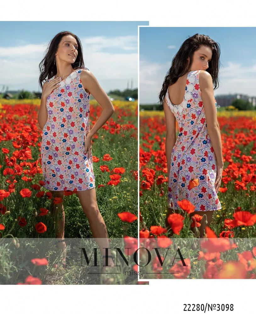 Платье 3098-розовый Minova