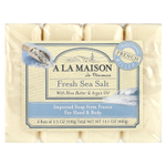 A La Maison de Provence, мыло для рук и тела, морская соль, 4 бруска по 100 г (3,5 унции) каждый