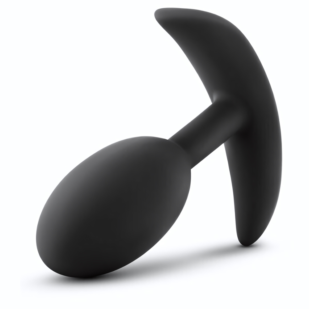 Черная анальная пробка Silicone Vibra Slim Plug Medium - 10,2 см. (Цвет: черный)