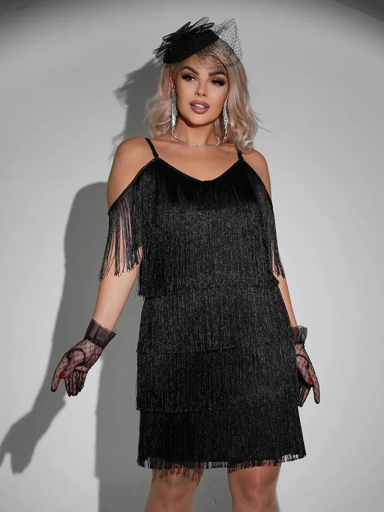 Платье с бахромой 910930 Фабрика Моды