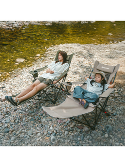 Кресло туристическое Naturehike Nightfall T05, 147х78,5х82 / 89 см, складное, до 150 кг. бежевое