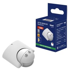 USN-R22 1200W-180R WHITE Датчик движения ИК. 12м. 10сек. 7мин.. IP44. Белый. TM Uniel