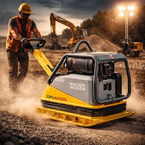 Виброплита дизельная Wacker Neuson DPU 6555 Hehap профессиональная - [520 кг / 65 кН / Hatz 1D81S]