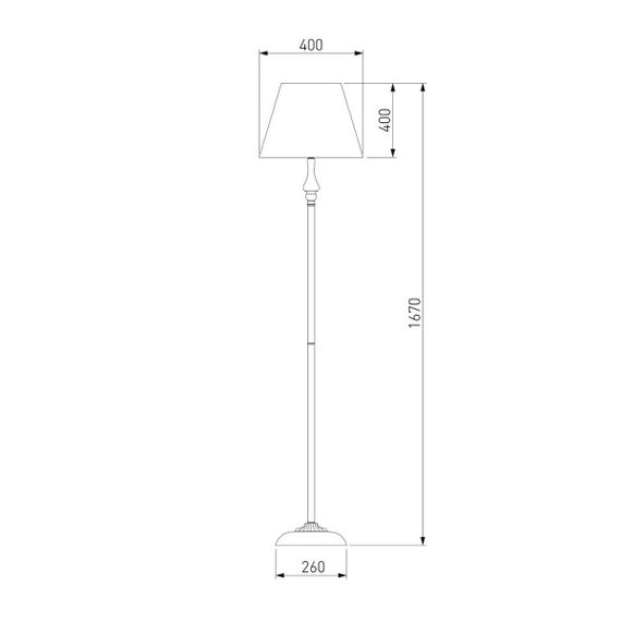 Торшер Eurosvet Berlin 01088/1 белый с золотом