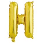 Фольгированный шар с клапаном (16''/41 см) Мини-буква, Н, Золото, 1 шт. в упак.