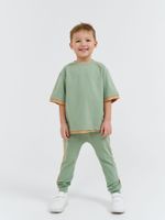 Футболка оверсайз "Полынь" с контрастной отделкой