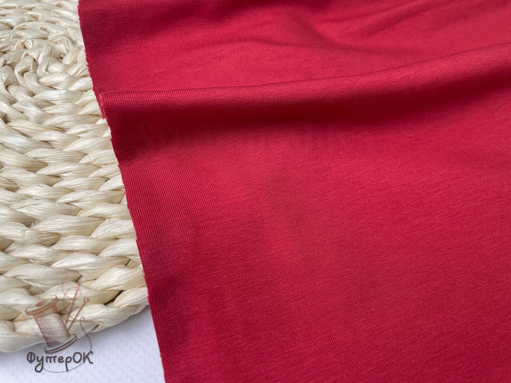 Кулирка с лайкрой ТЕМНО-КРАСНАЯ