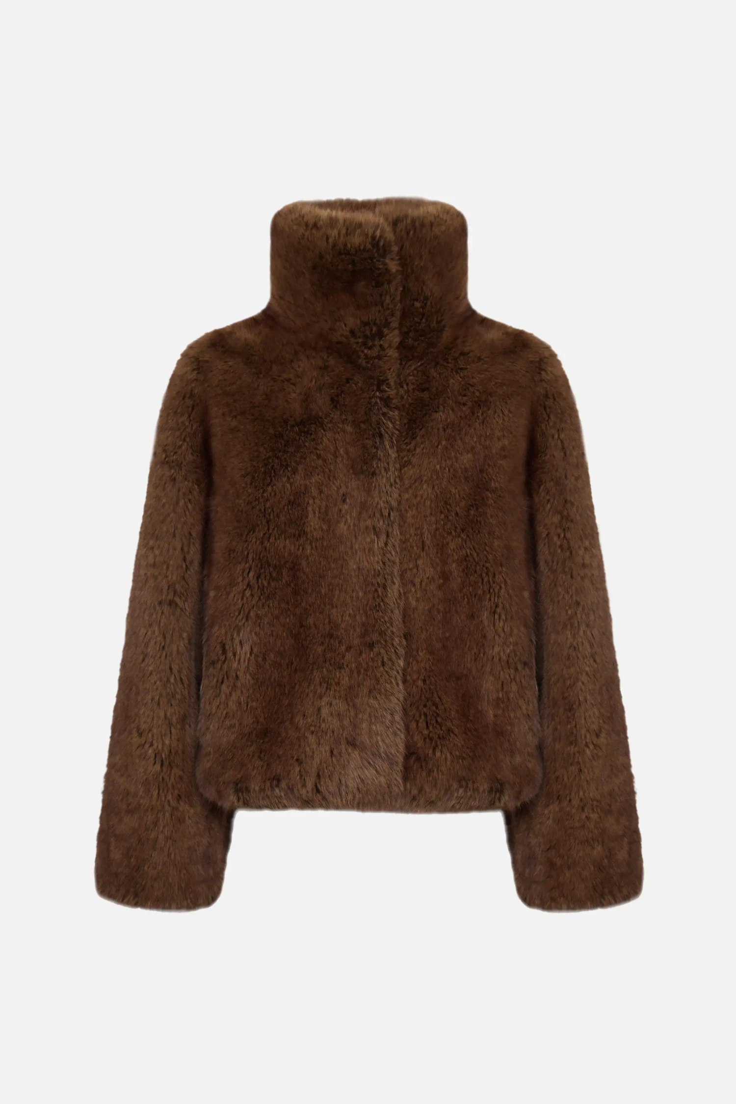 Укороченная шуба из экомеха