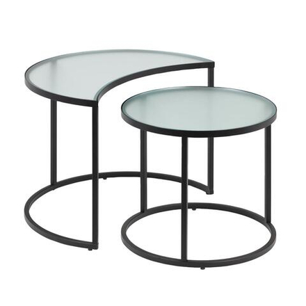 Набор La Forma (ex Julia Grup) из 2 приставных столиков Bast Ø 65 cm / Ø 47 cm