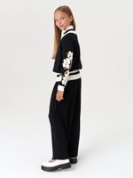 Кардиган для девочки на молнии в школу AT1070 черный