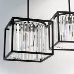 713037 Люстра REGOLO 3х40W G9 ЧЕРНЫЙ МАТОВЫЙ/ПРОЗРАЧНЫЙ