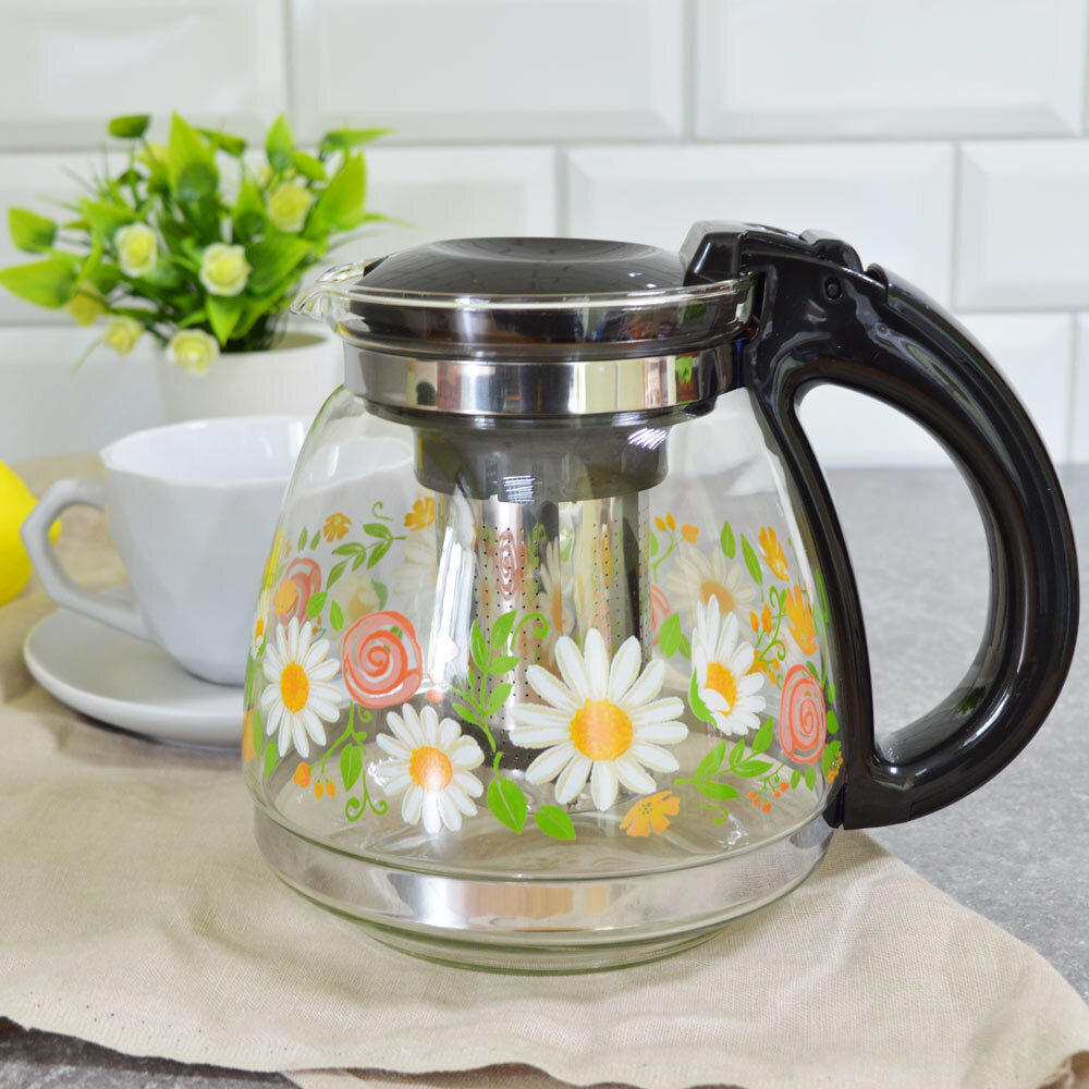 Чайник заварочный 1,5л с рисунком 3174