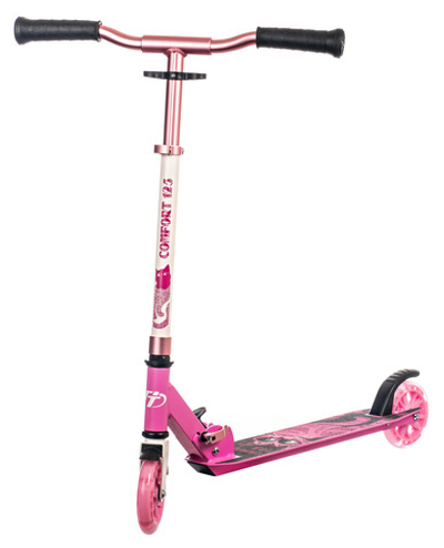 Городской самокат Tech Team 125 Comfort 2021 (5+) розово-белый