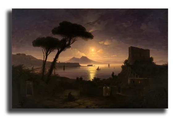 Репродукция "Айвазовский - Неаполитанский залив в лунную ночь"