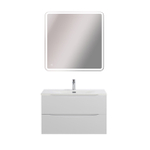 Тумба с раковиной подвесная BelBagno MARINO-CER-MINI-800-2C-SO-BO-P Bianco Opaco, раковина белая BB-8099-3-80