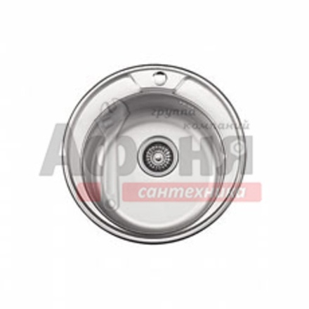 Мойка LEDEME врезная D51 т.0,6 круглая ГЛЯНЕЦ бол.сиф. (L85151-6) (+ сифон)