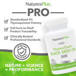 NaturesPlus, Масло черного тмина Pro ThymoQuin® 500, 60 капсул (500 мг в 1 капсуле)