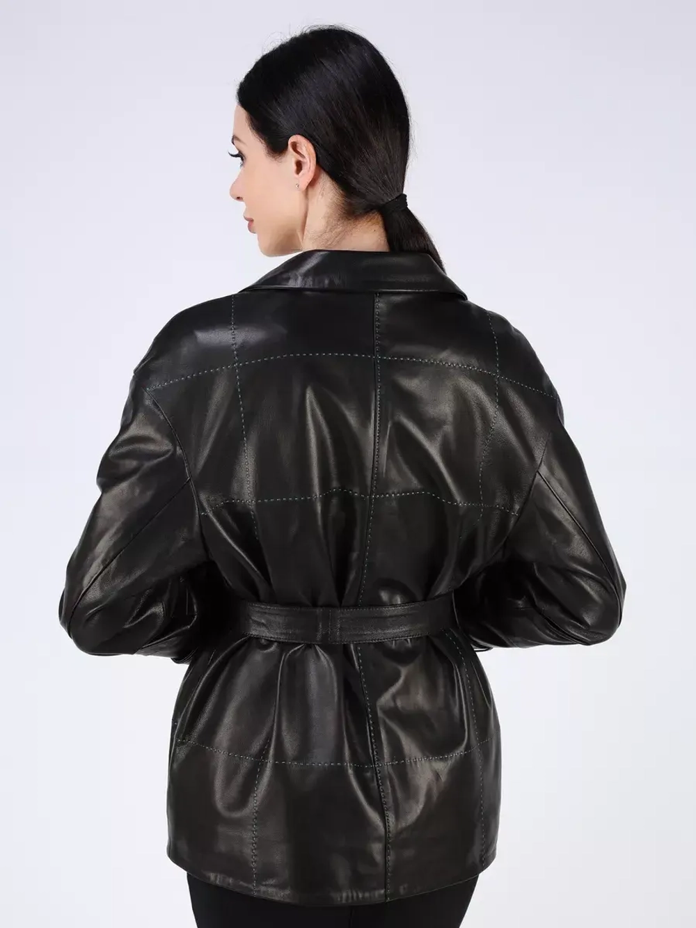 Кожаная куртка демисезонная рубашка