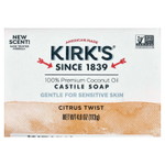 Kirk's, кастильское кусковое мыло со 100%-ным кокосовым маслом премиального качества, цитрус, 113 г (4 унции)