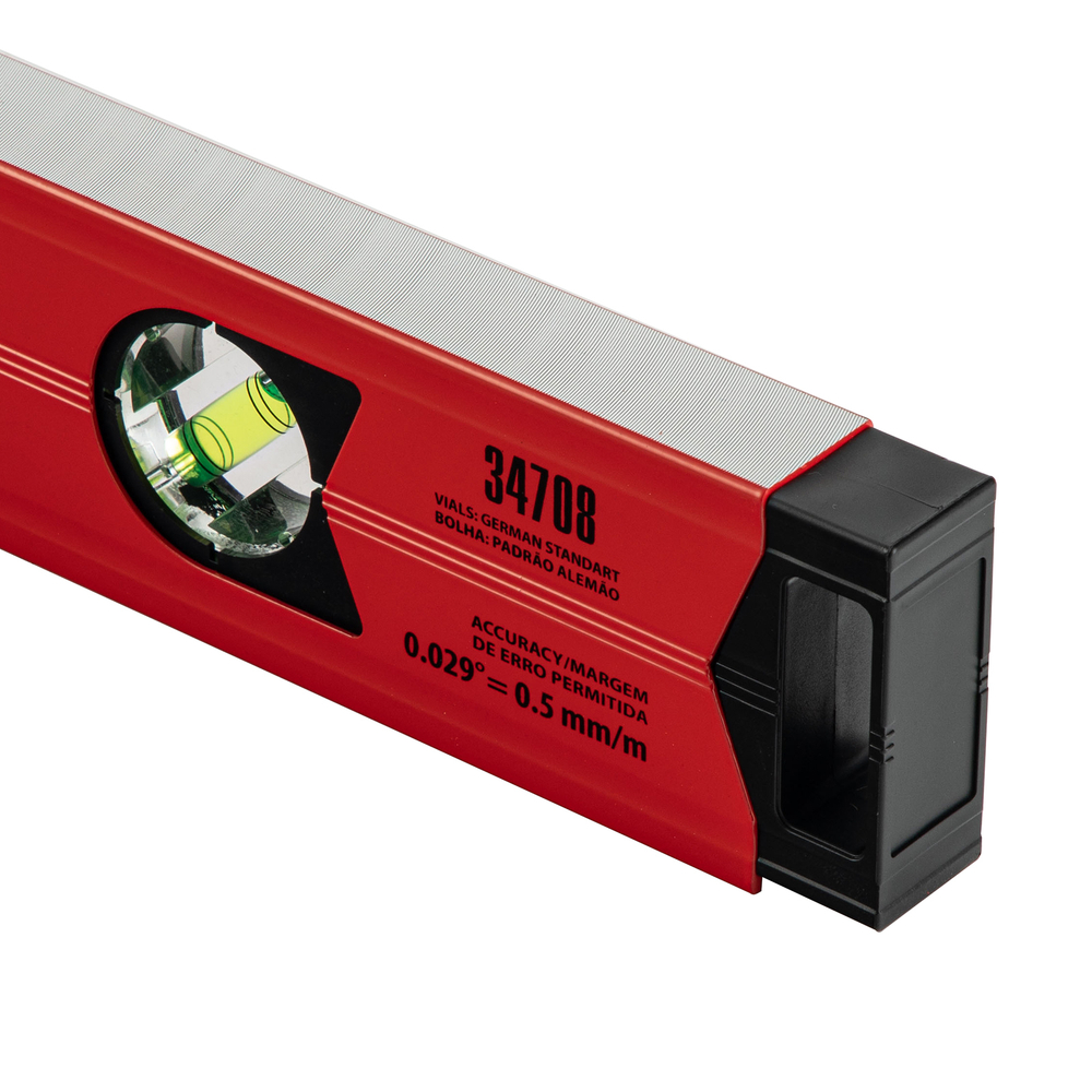 Уровень алюминиевый магнитный, 800 мм, фрезерованный, 3 глазка (1 зеркальный) усиленный Matrix