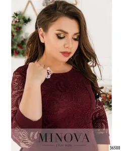 Платье 8619-1-бордо Minova