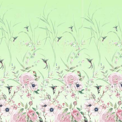 Ткань Бязь Премиум — «Колибри»