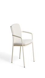 Уличный стул Linosa из бежевого алюминия с бежевой подушкой