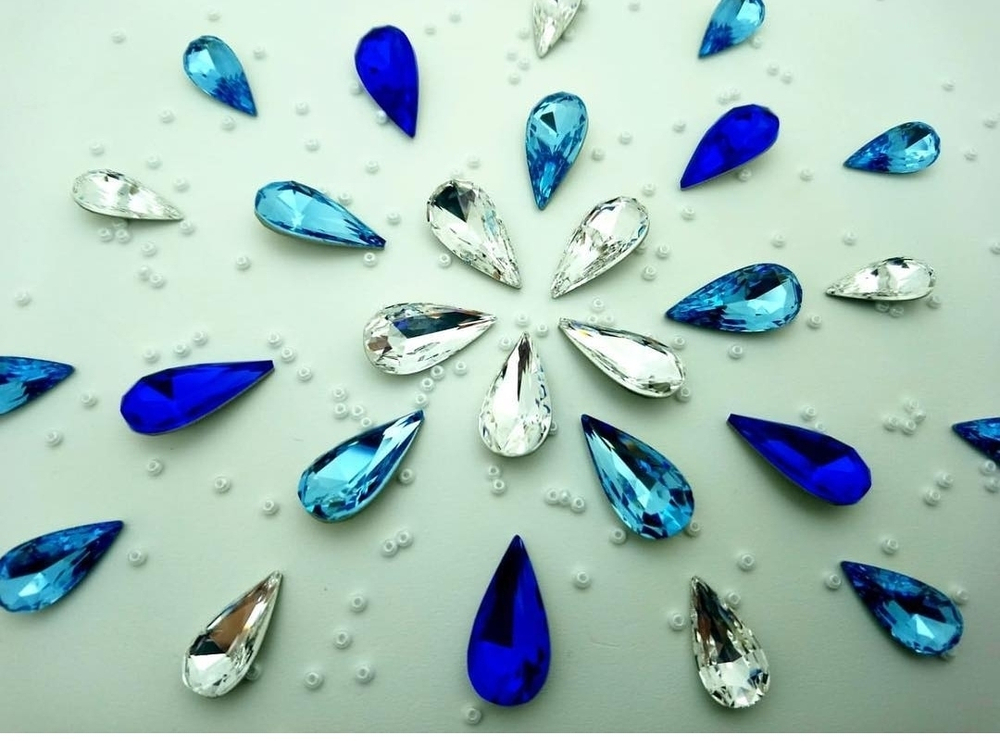 evoli 4322 Teardrop Fancy Stone - Aquamarine