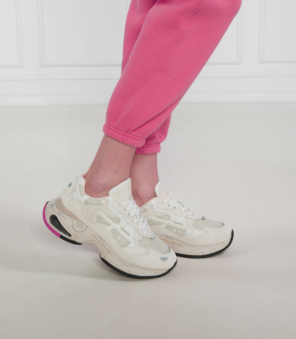 Кожаные кроссовки sharkyd Premiata - экрю(SHARKYD)