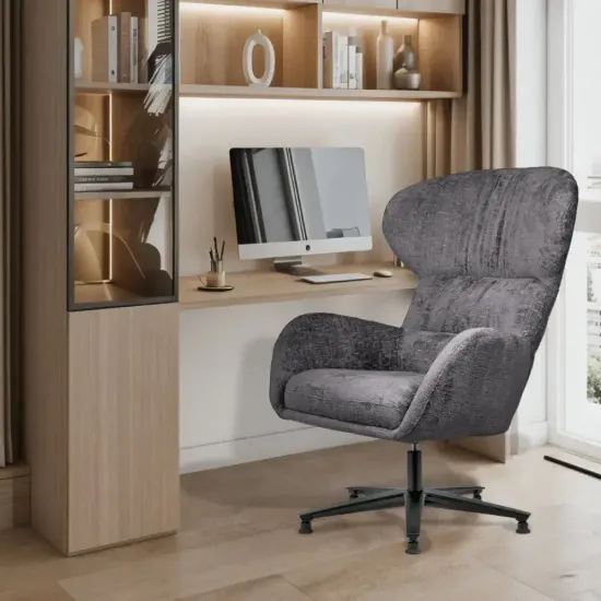 Кресло Teddy серый шенилл