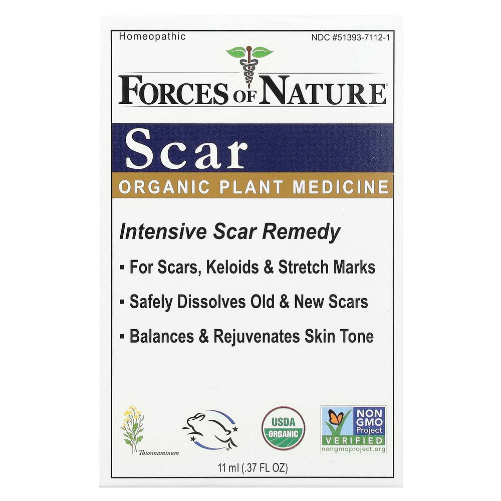 Forces of Nature, Scar, органическое растительное средство, 11 мл (0,37 жидк. унции)