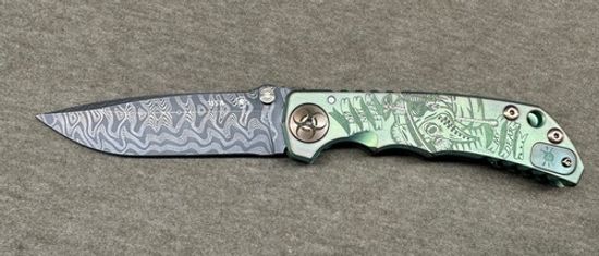 Нож Spartan Blades Harsey Folder Green Plague Doctor Special Edition Damascus