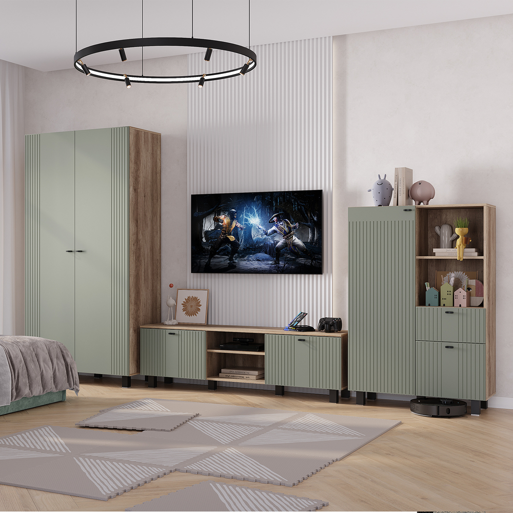 Шкаф 2-х створчатый Олива ШК-03 эвкалипт софт