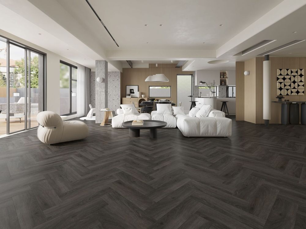 Виниловый пол AceFloor Дуб Морёный Английская Ёлка E-002-20