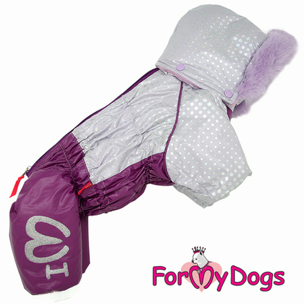 ForMyDogs Комбинезон фиолетовый металлик для девочек (10)