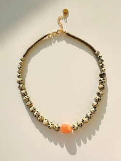 Ожерелье Саванна с агатом Ботсвана